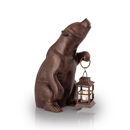 Brillantez 17 x 11 x 9 in. Bear with Lantern BR2486429
